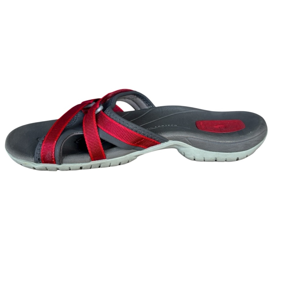 Teva Red Tirra Slide Sandals with a Shoc Pad and Anatomic Footbed 6 - Picture 5 of 11